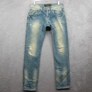 Diafvine Selvedge Denim Jeans Mens 31x34 Distressed Korea